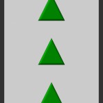 3 grands triangles verts