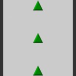 3 petits triangles verts